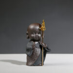 Purple Sand Ceramic Little Monk - Elegant Home & Zen Decoration 