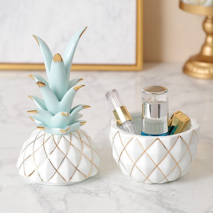 Creative Pineapple Ornament - Elegant Wine Cabinet & Living Room Decoration 