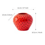 Cute Strawberry Ceramic Vase - Stylish Living Room & Home Decoration 